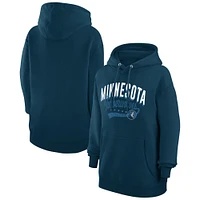 Women's G-III 4Her by Carl Banks  Navy Minnesota Timberwolves Filigree Logo Pullover Hoodie