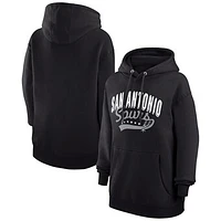 Women's G-III 4Her by Carl Banks  Black San Antonio Spurs Filigree Logo Pullover Hoodie