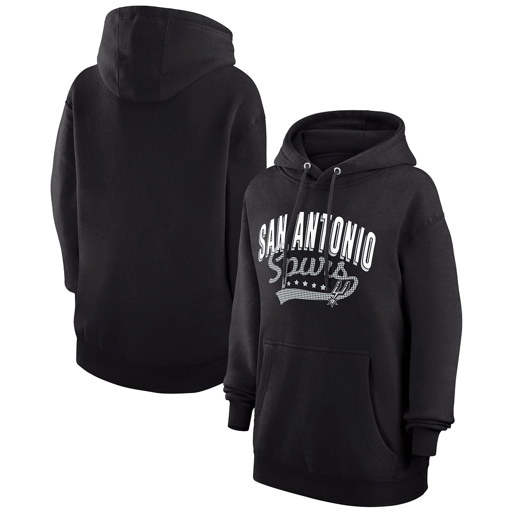 Women's G-III 4Her by Carl Banks Black San Antonio Spurs Filigree Logo Pullover Hoodie