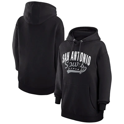 Women's G-III 4Her by Carl Banks  Black San Antonio Spurs Filigree Logo Pullover Hoodie