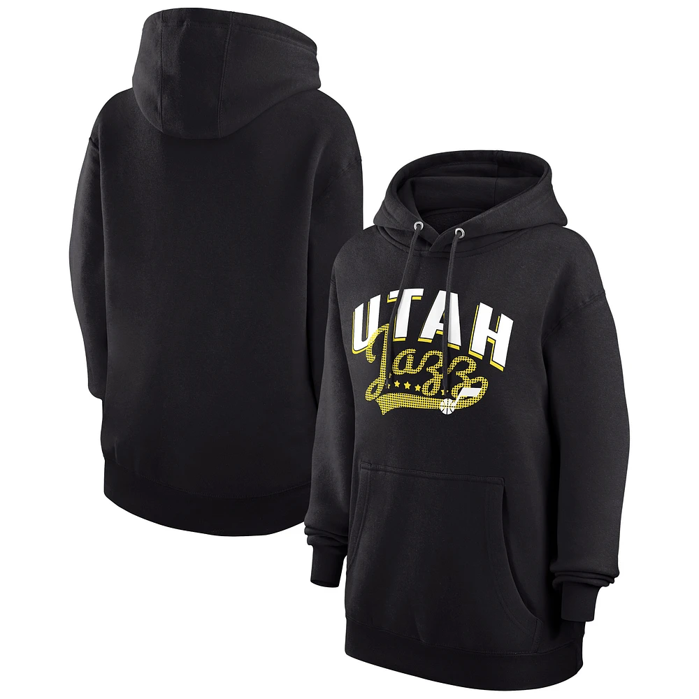 Women's G-III 4Her by Carl Banks Black Utah Jazz Filigree Logo Pullover Hoodie