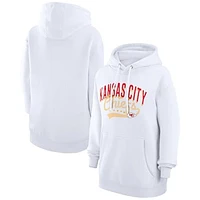 Women's G-III 4Her by Carl Banks  White Kansas City Chiefs Filigree Logo Pullover Hoodie