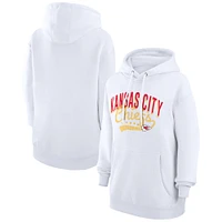 Women's G-III 4Her by Carl Banks  White Kansas City Chiefs Filigree Logo Pullover Hoodie