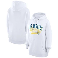 Women's G-III 4Her by Carl Banks  White Los Angeles Rams Filigree Logo Pullover Hoodie