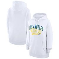 Women's G-III 4Her by Carl Banks  White Los Angeles Rams Filigree Logo Pullover Hoodie
