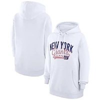 Women's G-III 4Her by Carl Banks  White New York Giants Filigree Logo Pullover Hoodie