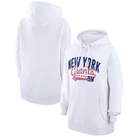 Women's G-III 4Her by Carl Banks  White New York Giants Filigree Logo Pullover Hoodie
