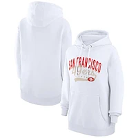 Women's G-III 4Her by Carl Banks  White San Francisco 49ers Filigree Logo Pullover Hoodie