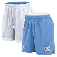 Men's Jordan Brand White/Carolina Blue North Carolina Tar Heels Primetime Reversible Shorts