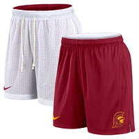 Men's Nike White/Cardinal USC Trojans Primetime Reversible Performance Shorts