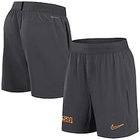 Men's Nike Anthracite LSU Tigers 2024 Sideline Performance Shorts