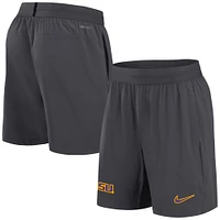 Men's Nike Anthracite LSU Tigers 2024 Sideline Performance Shorts