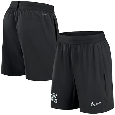 Men's Nike Black Michigan State Spartans 2024 Sideline Performance Shorts