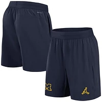 Men's Jordan Brand Navy Michigan Wolverines 2024 Sideline Performance Shorts