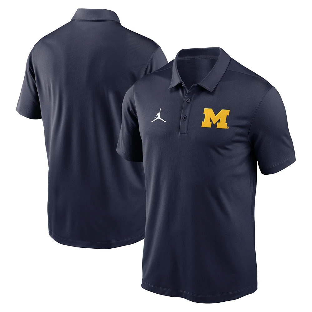 Men's Jordan Brand Navy Michigan Wolverines Primetime Franchise Performance Polo