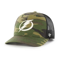 Men's '47 Camo/Black Tampa Bay Lightning Trucker Adjustable Hat