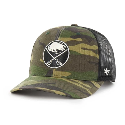 Men's '47 Camo/Black Buffalo Sabres Trucker Adjustable Hat