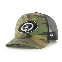 Men's '47 Camo/Black Carolina Hurricanes Trucker Adjustable Hat