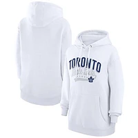 Women's G-III 4Her by Carl Banks  White Toronto Maple Leafs Filigree Logo Pullover Hoodie