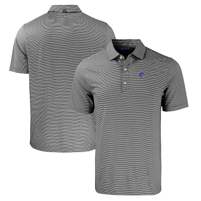 Men's Cutter & Buck /White Boise State Broncos Forge Eco Double Stripe Stretch Recycled Polo