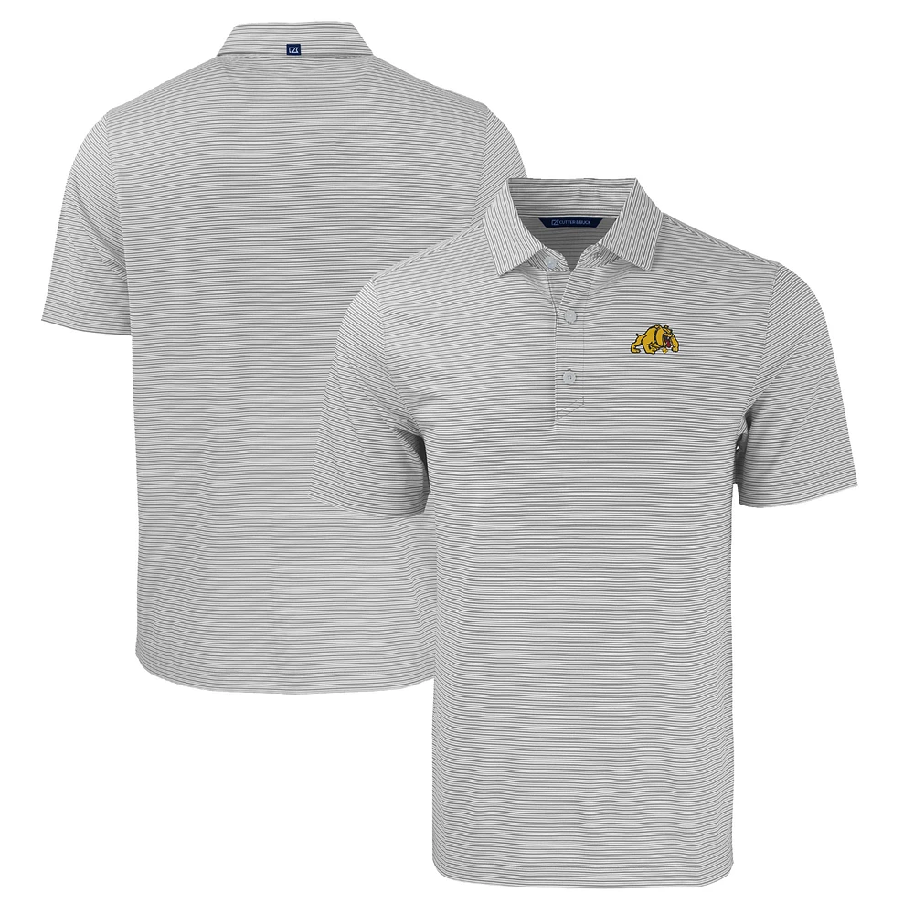 Men's Cutter & Buck /White Bowie State Bulldogs Forge Eco Double Stripe Stretch Recycled Polo