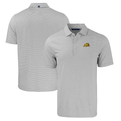 Men's Cutter & Buck /White Bowie State Bulldogs Forge Eco Double Stripe Stretch Recycled Polo