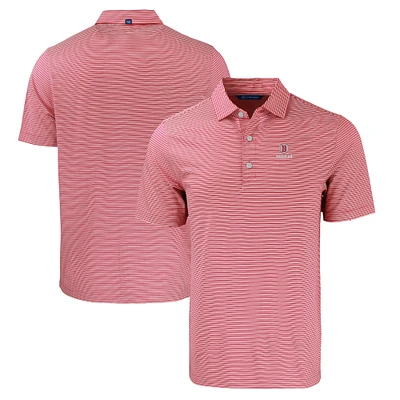 Men's Cutter & Buck  Red/White Bradley Braves Forge Eco Double Stripe Stretch Recycled Polo
