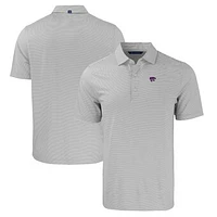Men's Cutter & Buck /White Kansas State Wildcats Forge Eco Double Stripe Stretch Recycled Polo