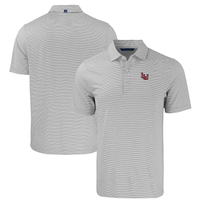 Men's Cutter & Buck  Gray/White Lamar Cardinals Forge Eco Double Stripe Stretch Recycled Polo