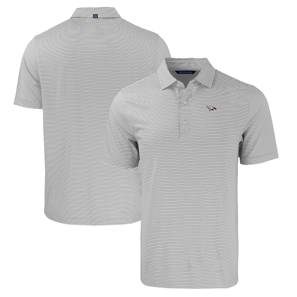 Men's Cutter & Buck /White North Carolina Central Eagles Forge Eco Double Stripe Stretch Recycled Polo