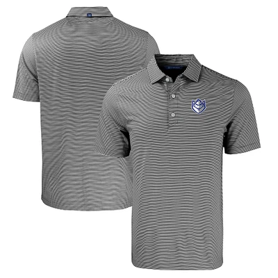 Men's Cutter & Buck /White Saint Louis Billikens Forge Eco Double Stripe Stretch Recycled Polo