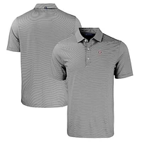 Men's Cutter & Buck  Black/White San Diego State Aztecs Forge Eco Double Stripe Stretch Recycled Polo