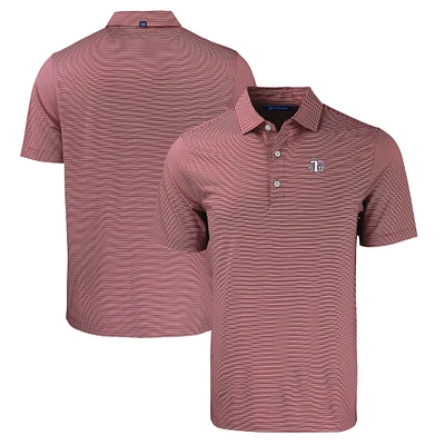 Men's Cutter & Buck Maroon Texas Southern Tigers Forge Eco Double Stripe Stretch Recycled Polo