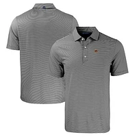 Men's Cutter & Buck  Black/White Texas State Bobcats Forge Eco Double Stripe Stretch Recycled Polo