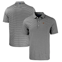 Men's Cutter & Buck  Black/White Texas State Bobcats Forge Eco Double Stripe Stretch Recycled Polo