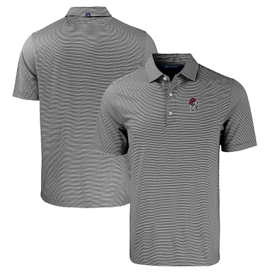 Men's Cutter & Buck  Black/White Georgia Bulldogs Forge Eco Double Stripe Stretch Recycled Polo