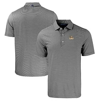 Men's Cutter & Buck  Black/White LSU Tigers Forge Eco Double Stripe Stretch Recycled Polo