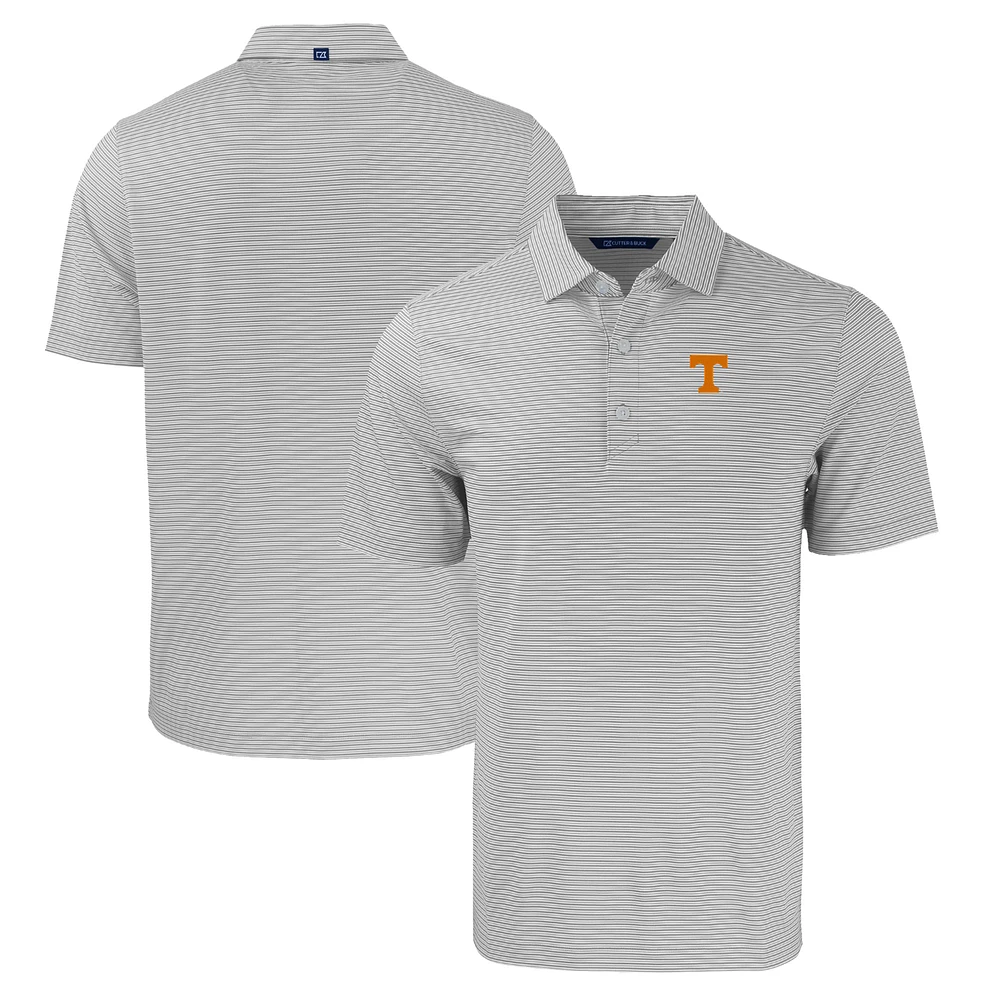 Men's Cutter & Buck /White Tennessee Volunteers Forge Eco Double Stripe Stretch Recycled Polo