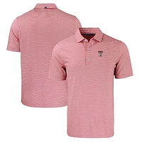 Men's Cutter & Buck  Red/White Texas Tech Red Raiders Forge Eco Double Stripe Stretch Recycled Polo