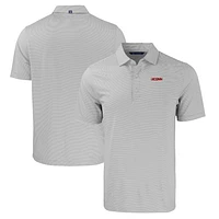Men's Cutter & Buck  Gray/White UConn Huskies Forge Eco Double Stripe Stretch Recycled Polo