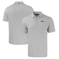 Men's Cutter & Buck  Gray/White UConn Huskies Forge Eco Double Stripe Stretch Recycled Polo