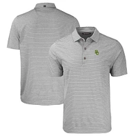 Men's Cutter & Buck  Heather Gray Baylor Bears Forge Eco Stripe Stretch Recycled Polo