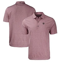 Men's Cutter & Buck  Heather Maroon Boston College Eagles Forge Eco Stripe Stretch Recycled Polo