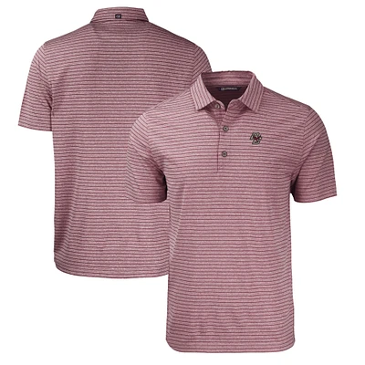 Men's Cutter & Buck  Heather Maroon Boston College Eagles Forge Eco Stripe Stretch Recycled Polo