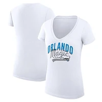 Women's G-III 4Her by Carl Banks Orlando Magic Filigree Logo V-Neck Fitted T-Shirt