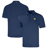 Men's Cutter & Buck Heather Navy Quinnipiac Bobcats Forge Eco Stretch Recycled Polo