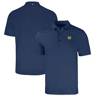 Men's Cutter & Buck Heather Navy Quinnipiac Bobcats Forge Eco Stretch Recycled Polo