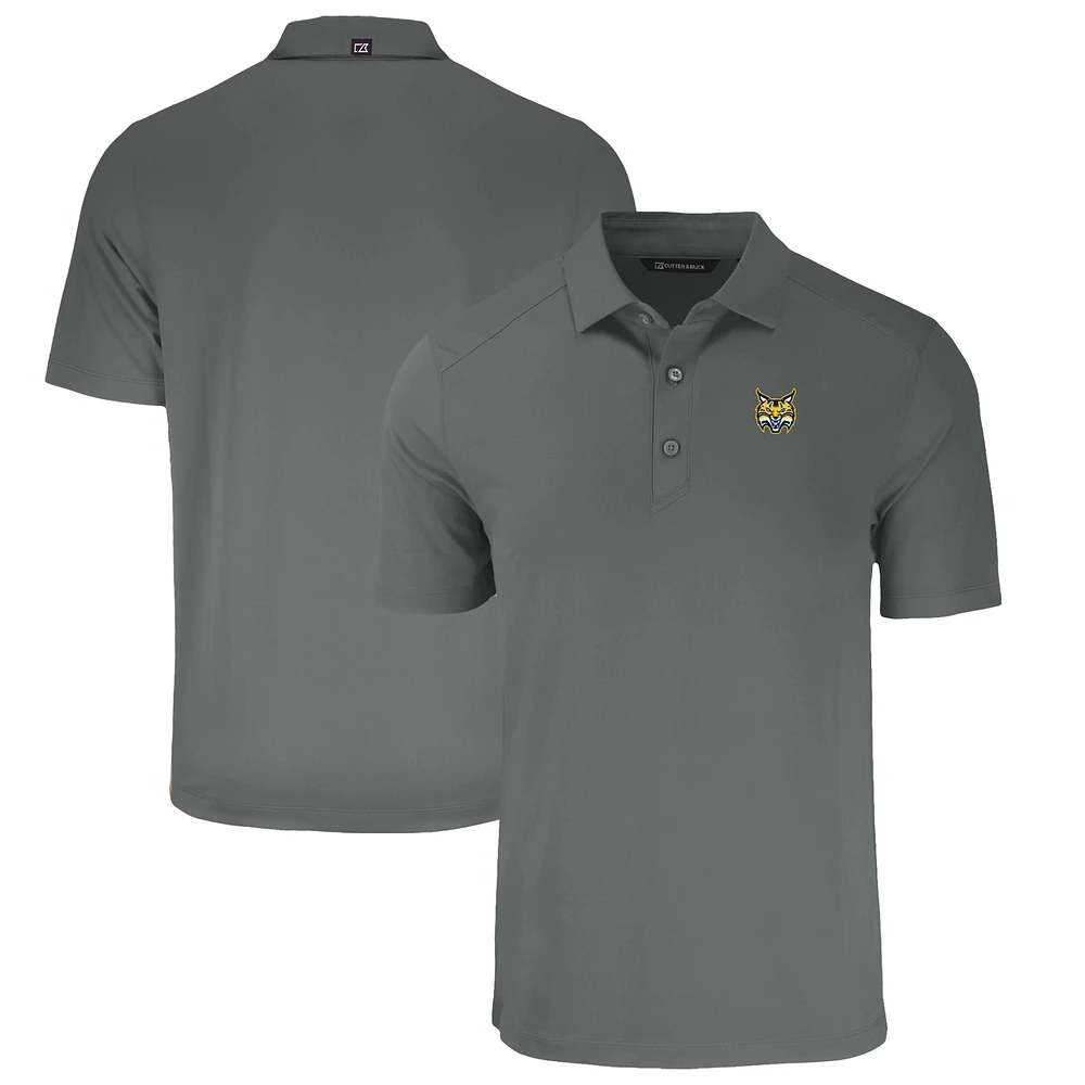 Men's Cutter & Buck Gray Quinnipiac Bobcats Forge Eco Stretch Recycled Polo