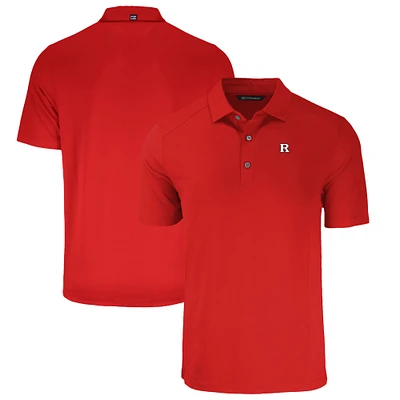 Men's Cutter & Buck Scarlet Rutgers Knights Forge Eco Stretch Recycled Polo