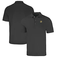 Men's Cutter & Buck Heather Black Wichita State Shockers Forge Eco Stretch Recycled Polo